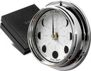 Handmade Moon Phase Wall Clock – Chrome Plated with Mirrored Backdrop