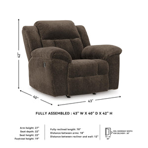 Manual Rocker Recliner with Pillow-Top Arms