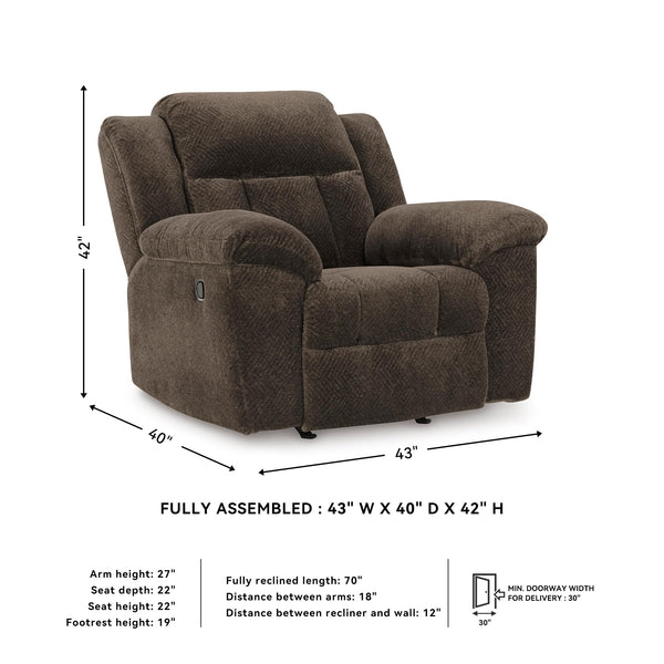 Manual Rocker Recliner with Pillow-Top Arms