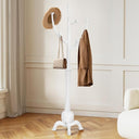 Wooden Coat Rack Freestanding with 8 Hooks