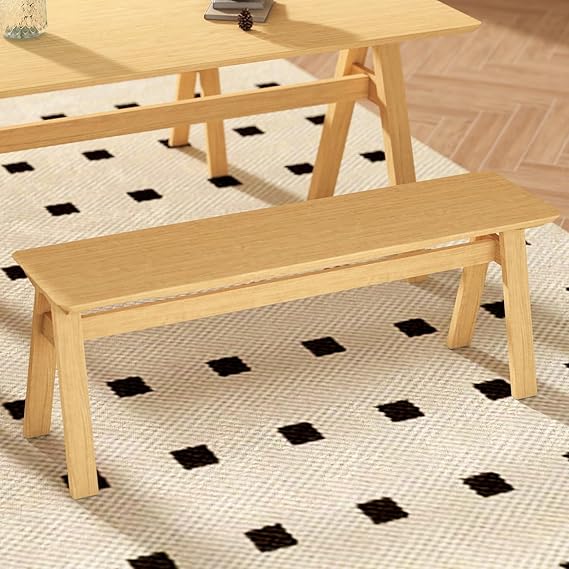 Solid Wood Dining Bench 47"