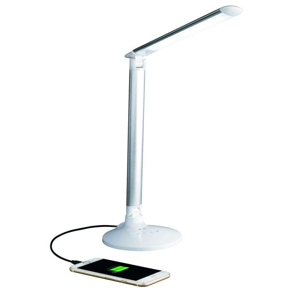 LED Desk Lamp with Voice Control & USB Charging