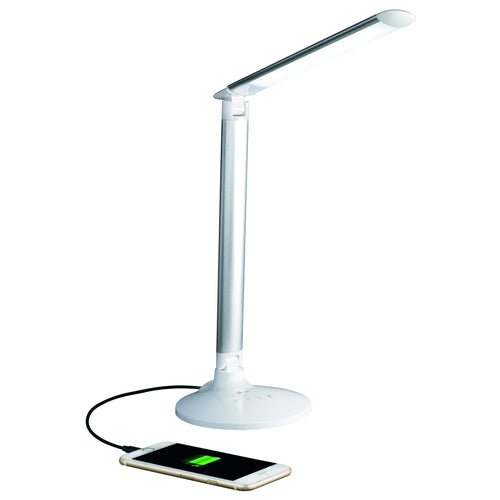 LED Desk Lamp with Voice Control & USB Charging