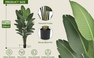 Artificial Bird of Paradise Tree with Banana Leaves – 6ft 7ft 8ft 9ft