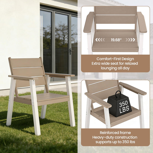 7-Piece Outdoor HDPE Patio Dining Set with Umbrella Hole
