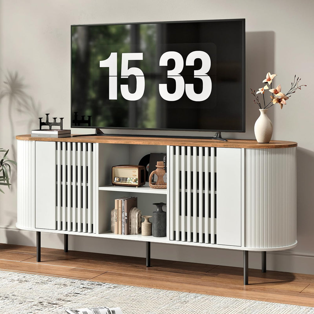 Modern TV Stand for TVs Up to 75" with Adjustable Shelves