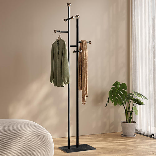 Freestanding Coat Rack with Marble Base
