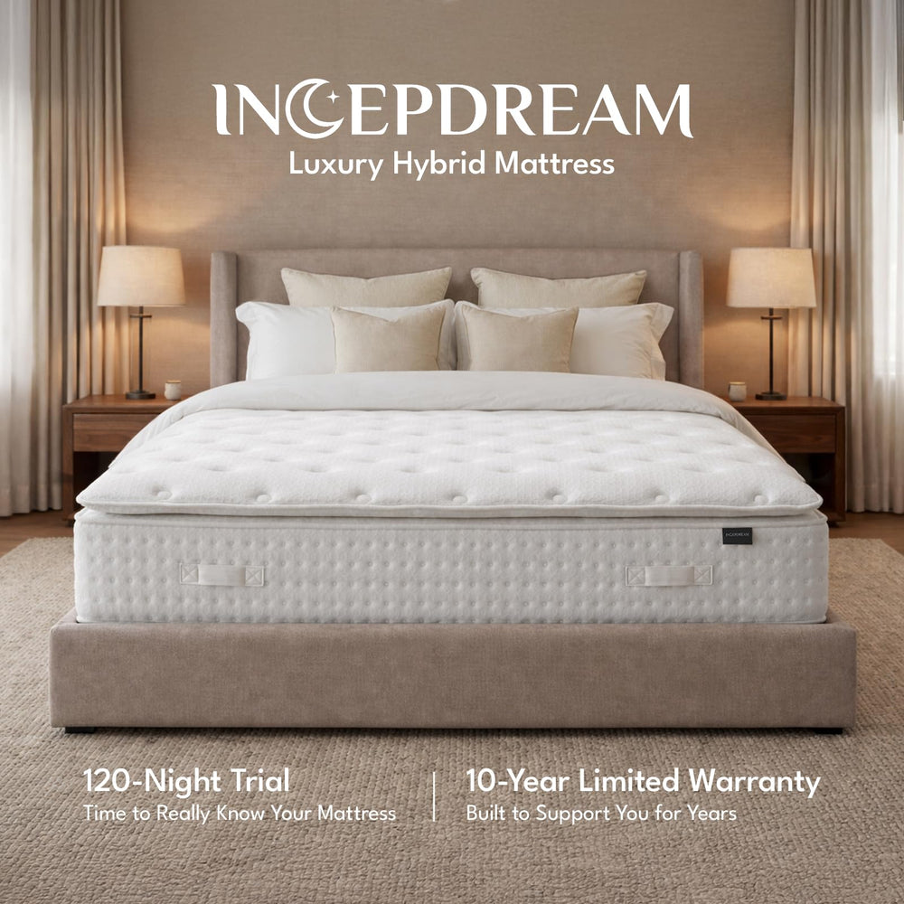 14 Inch Pillow Top Hybrid Mattress – Gel Memory Foam, Pocket Coils, Tencel Cover