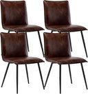 PU Leather Upholstered Dining Chairs Set of 4