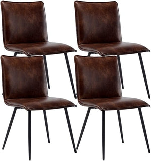PU Leather Upholstered Dining Chairs Set of 4