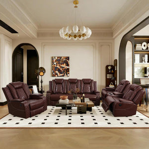 Power Reclining Sectional Sofa Set with USB Charging
