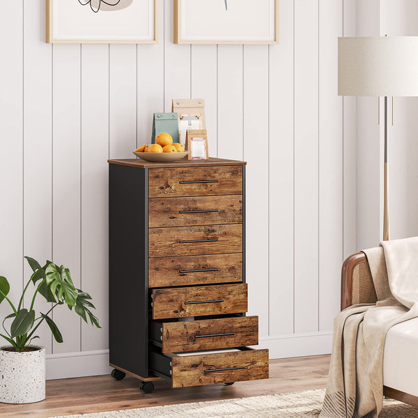 7-Drawer Mobile File Cabinet