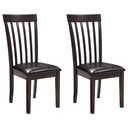 Rake Back Dining Room Chair Set of 2 – Dark Brown