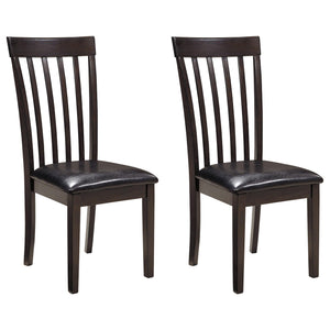 Rake Back Dining Room Chair Set of 2 – Dark Brown