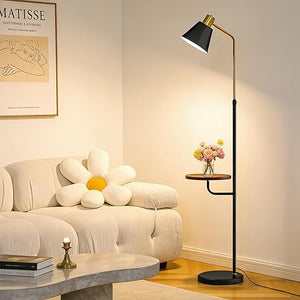 Gold Brass Adjustable LED Floor Lamp