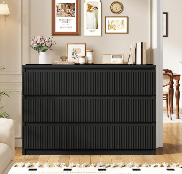 6 Drawer Dresser with Fluted Panels