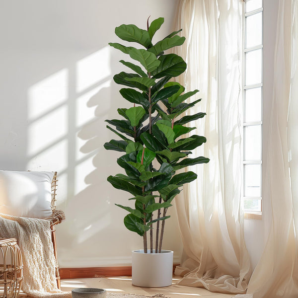 Faux Fiddle Leaf Fig Tree – Artificial Ficus Indoor Plant