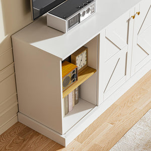 3-Piece Farmhouse TV Stand & Bookcase Set