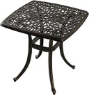 Cast Aluminum Square Outdoor Side Table – Set of 1 or 2