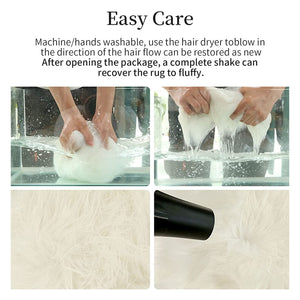 Oversized Faux Fur Area Rug – Soft Shaggy Sheepskin Style