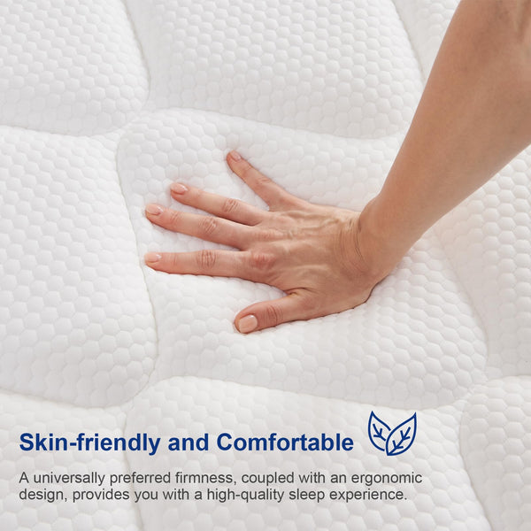 12-Inch Hybrid Mattress | Gel Memory Foam & Pocket Springs | Medium Firm