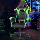 RGB LED High Back Gaming Chair with Headrest & Lumbar Support