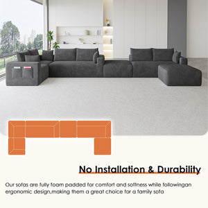 146" Modular Sectional Cloud Couch
