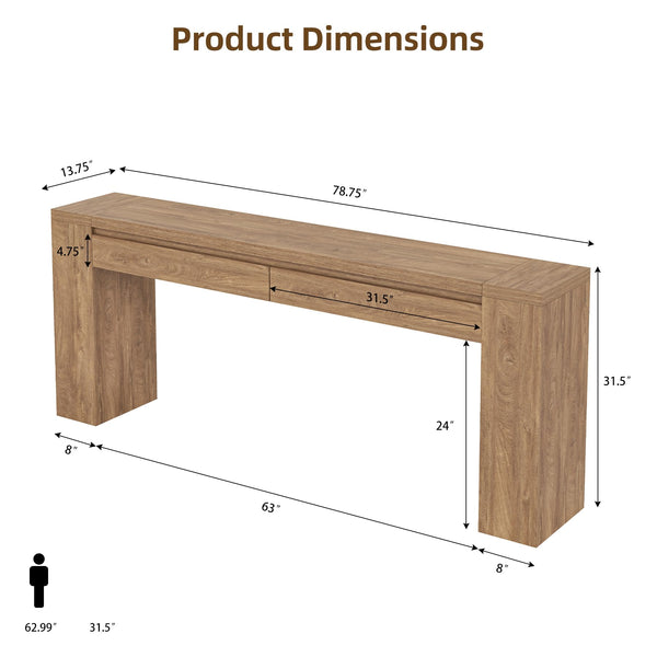 Extra Long Console Table with 2 Drawers
