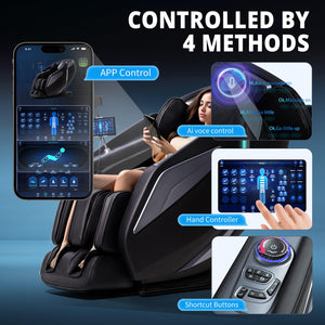 4D Zero Gravity Massage Chair – SL-Track, Full Body Recliner