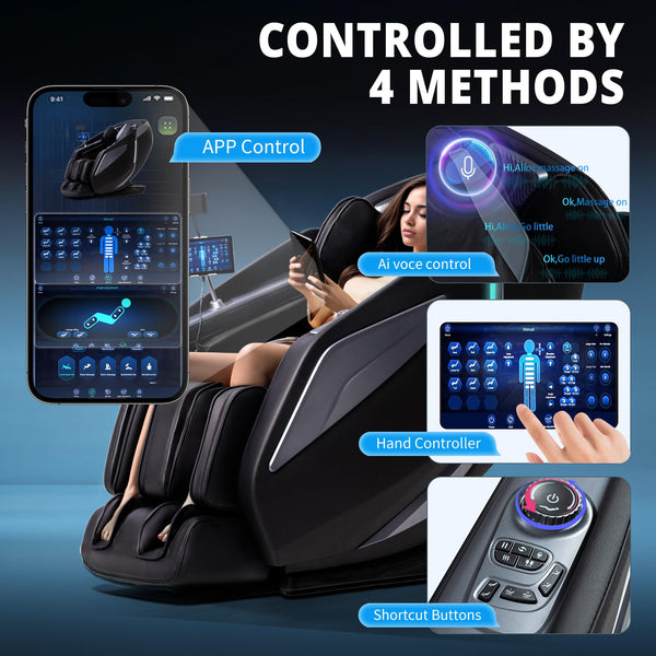 4D Zero Gravity Massage Chair – SL-Track, Full Body Recliner