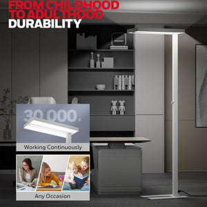 LED Floor Lamp with Eye Protection & Dimmer