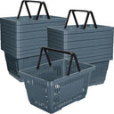 Plastic Shopping Baskets with Handles — Set of 20