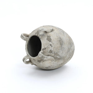 Rustic Terracotta Ceramic Vase with Handles