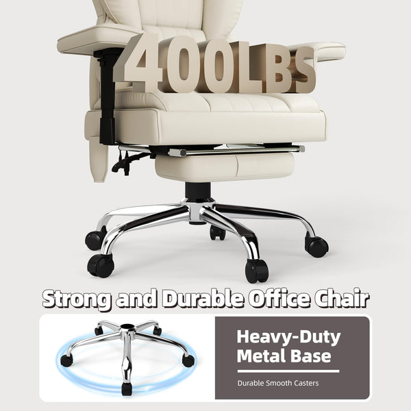 Big and Tall Heated Massage Reclining Office Chair with Lumbar Support