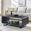 48" 2-Tier Coffee Table with Storage Shelf