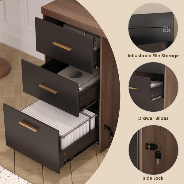 Electric Standing Desk & Executive Desk Set with Hutch & Drawers