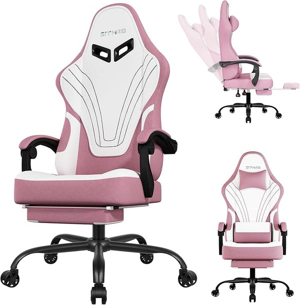 Big and Tall Ergonomic Gaming Chair with Footrest & Lumbar Support
