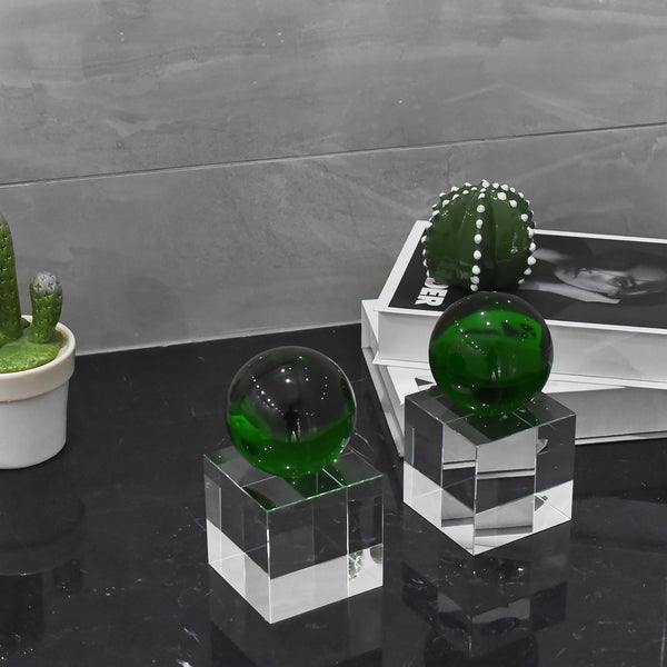 Crystal Bookends Set of 2 with Gift Box