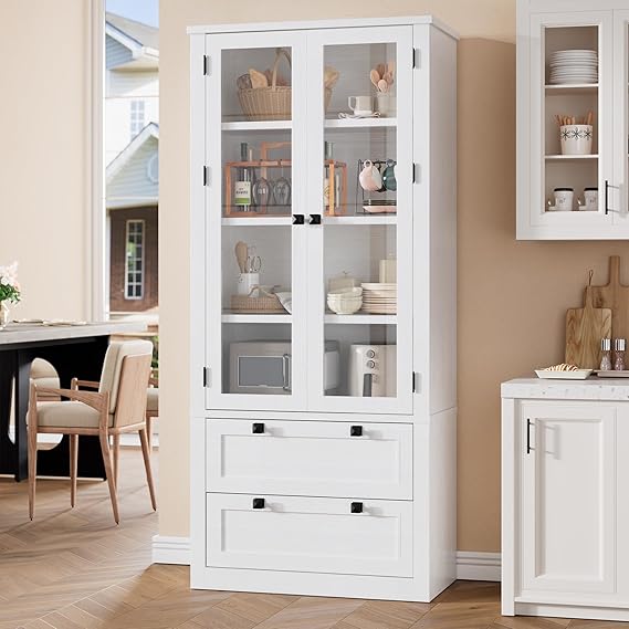 71" Tall Kitchen Pantry Storage Cabinet
