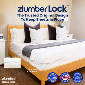 Bed Sheet Holder Straps with Heavy-Duty Mattress Clips