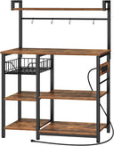 Baker's Rack with Power Outlets & Mesh Basket