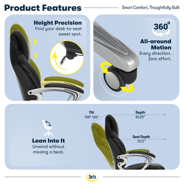 Executive Ergonomic Office Chair with Lumbar Support