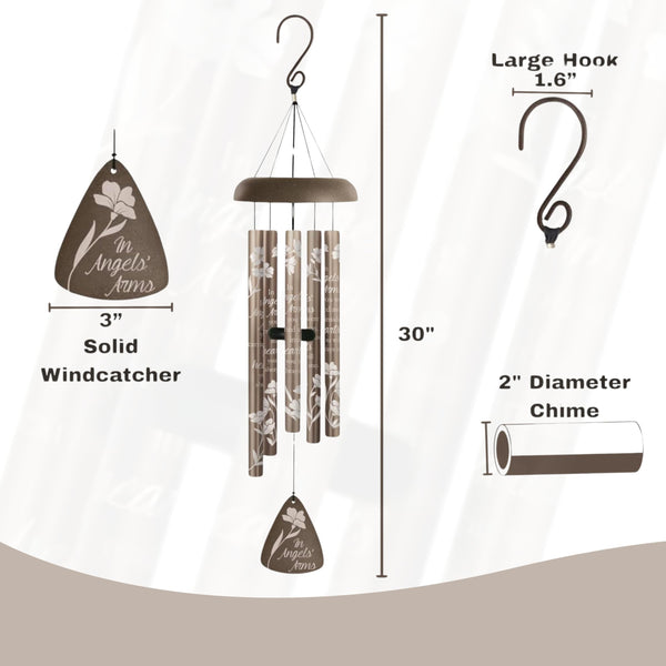 Angels' Arms Memorial Wind Chime – Outdoor Bereavement Decor