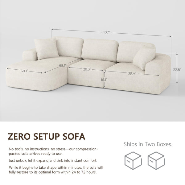 Modular Sectional Sofa with Chaise