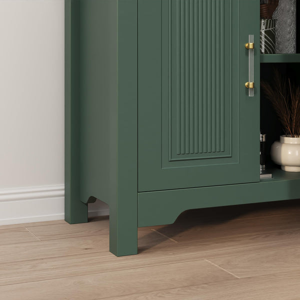 55" Fluted Buffet Cabinet with Storage