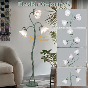 Vintage 3-Head Flower Floor Lamp