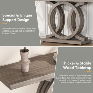 55" Geometric Console Table