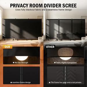 Blackout Room Divider – Freestanding Folding Privacy Screen