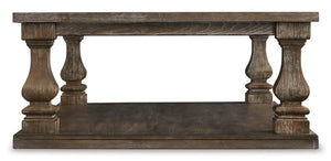 Farmhouse Coffee Table – Weathered Gray Finish