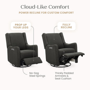 Power Recliner Swivel Glider with USB Charging – Stain-Resistant Fabric